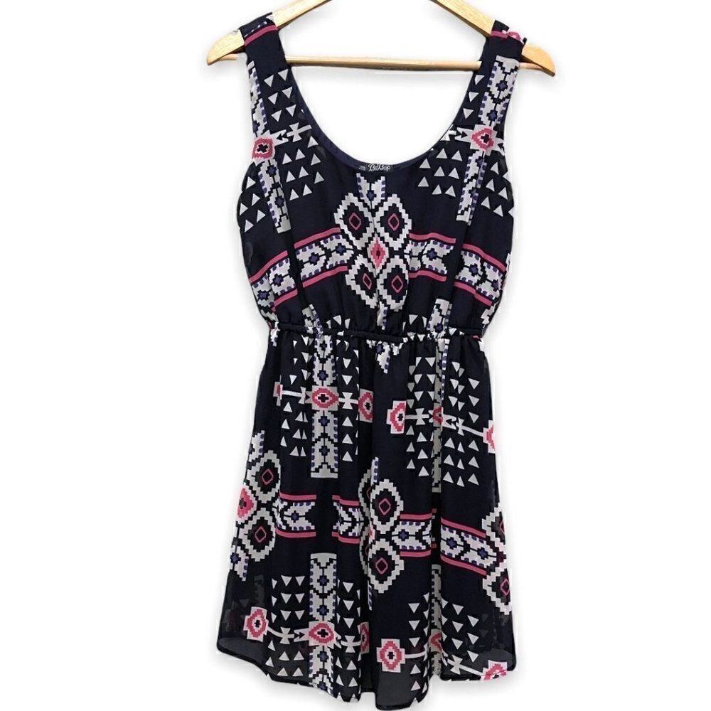 BePop Navy Lined Sleeveless Dress